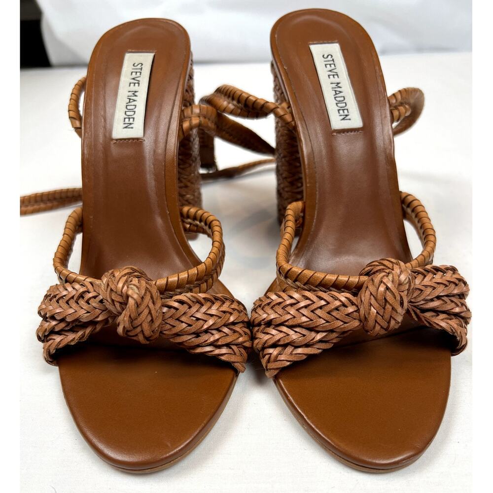 Steve Madden Braided Block Heel Sandals – Size 9M - Picture 11 of 13